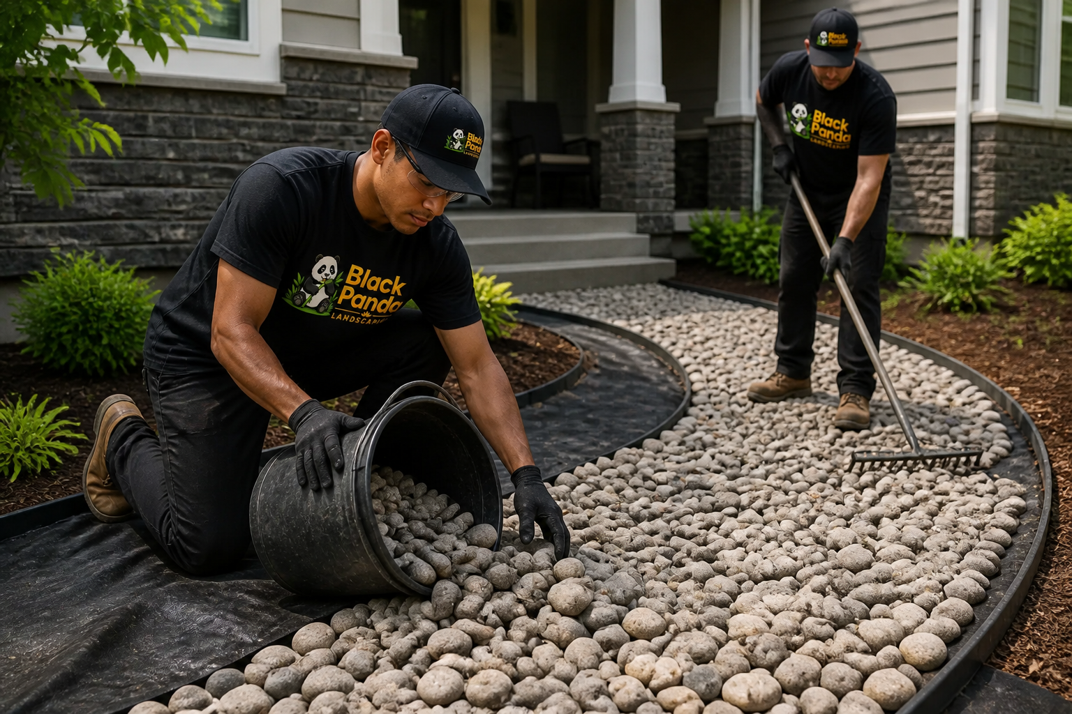 Rock pathway installation service
