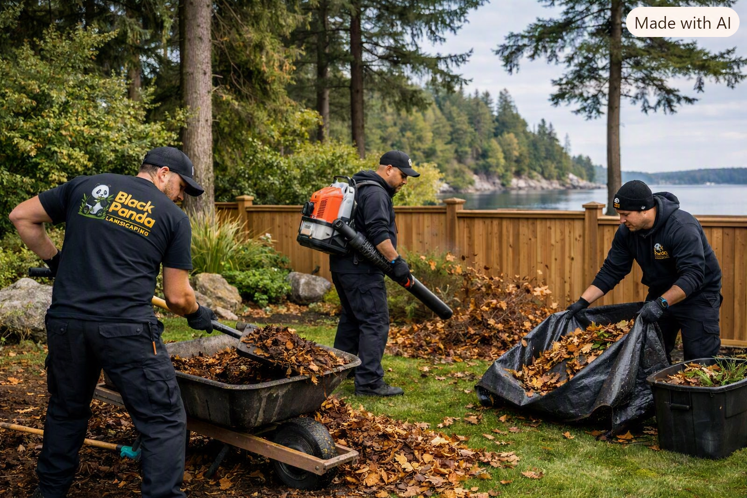 Seasonal property clean-up service